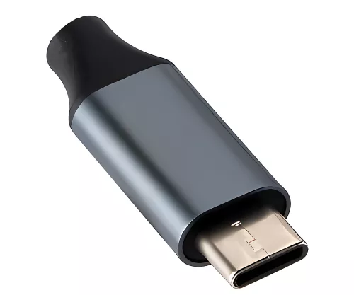 Adapter USB C-stekker/RJ45 Gbit LAN-aansluiting, 10/100/1000 Mbps met autodetectie, space grijs, DINIC-box met Euro-gat, lengte 0,20m