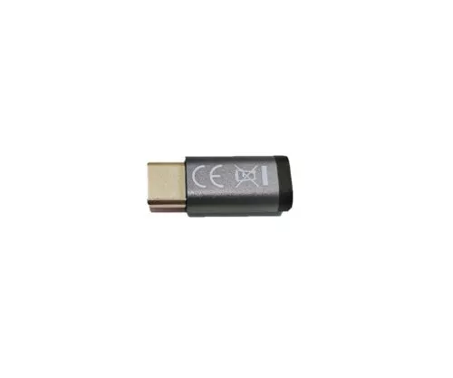 Adapter, USB C male to Micro USB female aluminum, space grey, DINIC Box