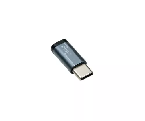 Adapter, USB C male to Micro USB female aluminum, space grey, DINIC Box