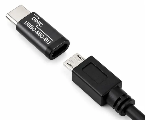 Адаптер, USB C щепсел към micro USB гнездо, алуминий, космическо сиво