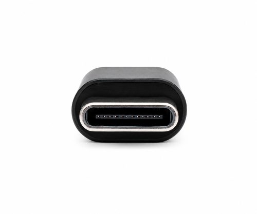 Adaptateur, USB C mâle vers Micro USB femelle Alu, gris espace, DINIC Box avec trou européen