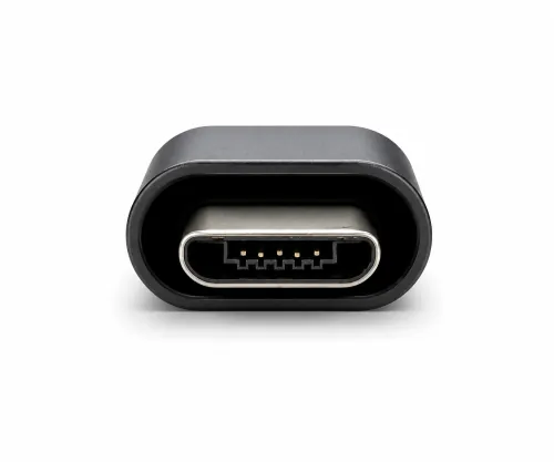 Адаптер, микро щепсел към USB C гнездо, алуминиева кутия, космическо сиво, DINIC Box