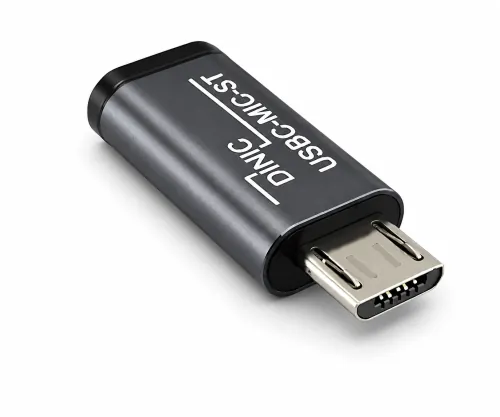 Адаптер, микро щепсел към USB C гнездо, алуминий, космическо сиво