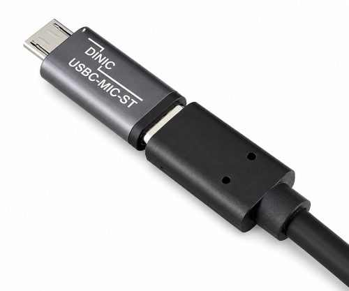 Adaptateur, Micro mâle vers USB C femelle Alu, space gris