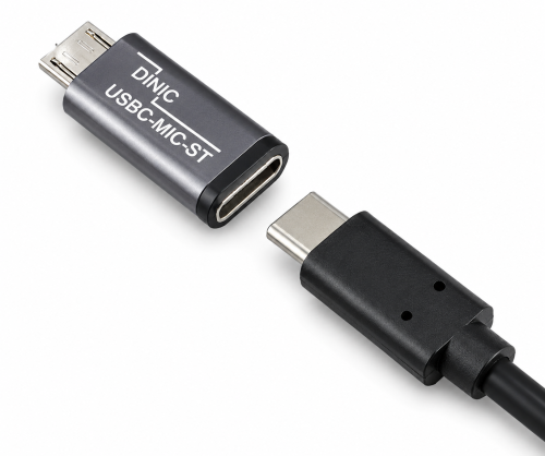 Adaptateur, Micro mâle vers USB C femelle Alu, space gris