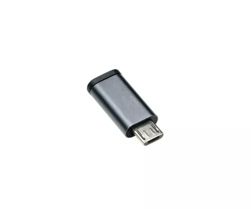 Adapter, Micro Stecker auf USB C Buchse Alu, space grau