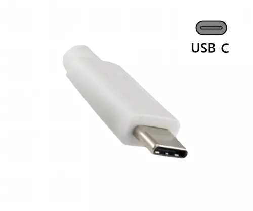 USB 3.1 Kabel Typ C - USB 3.0 micro B Stecker, weiß, DINIC Box mit Euroloch, 1,00m