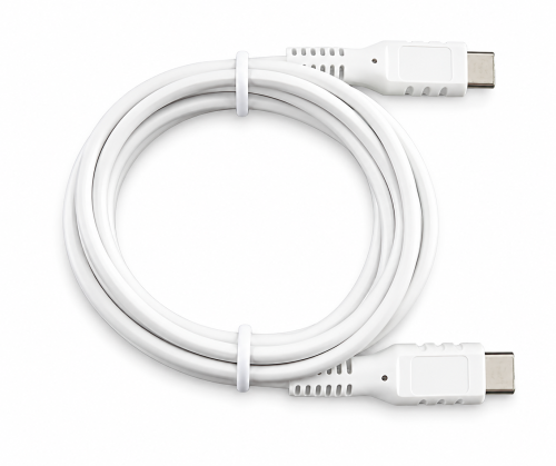 DINIC USB tüüp C-C laadimiskaabel, 2x USB tüüp C pistik, 60W, 3A, OD: 3.5mm, valge, DINIC karbis euroava, 1.5m.
