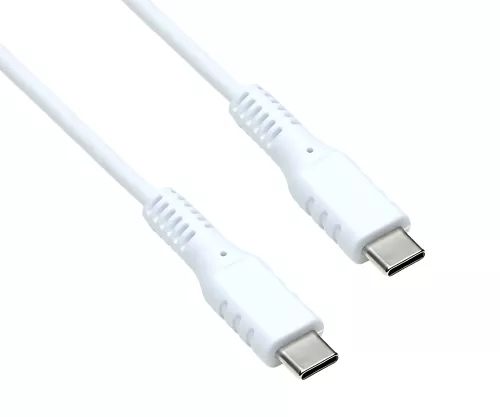 30x USB C to C charging cable, white, in DINIC counter display, 1.50m