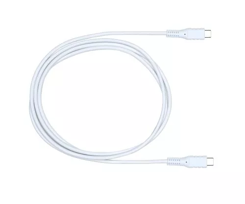 USB Type C to C charging cable, white, 1.5m 2x USB Type C plug, 60W, 3A