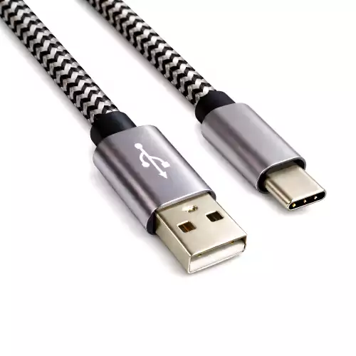 DINIC USB tüüp C-A laadimiskaabel, HQ alumiiniumist pistik, 5 V, 3 A, nailonkaabel, kosmosesinine, sooduspakkumine, 0,50 m