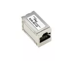 DINIC RJ45 Cat.6A/5e coupler Bu. to Bu. bulk RJ45 Bu./Bu., shielded, full metal