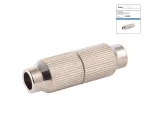 Adaptor antenowy, metalowy, złącze koaksjalne, gniazdo DINIC IEC (koaksjalne), podwójne sprzęgło, śrubowane