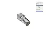 Coaxial coupling 9.5mm with screw connection, metal version for coaxial cable 4.5-7.5mm, DINIC box with Euro hole