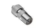 DINIC Koaxial Kupplung 9,5mm, mit Schraubanschluss, Metallausführung, für Koaxialkabel 4,5 - 7,5mm, DINIC Blister