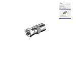 Adapter F male to coax female, SAT male to ANT female, full metal, DINIC box