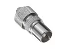 DINIC Koaxial Stecker 9,5mm, mit Schraubanschluss, Metallausführung, für Koaxialkabel 4,5 - 7,5mm, DINIC Blister