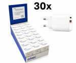 30x PW-20WCA (USB C+A 20W Ladegerät) weiß im DINIC Thekendisplay