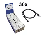 30x USBCL-CA-15SAK nero nel display da banco DINIC