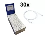 30x USB C till C-laddningskabel, vit, i DINIC-display, 1,50 m