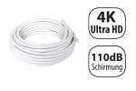Cable coaxial de instalación TV/SAT, clase A, 110 dB, triple apantallado, en bobina, longitud 50,00 m