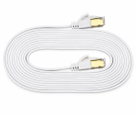 Patchkabel Cat.6, flach, PiMF/STP, weiß, DINIC Blister, Länge 2m