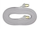 Patch cable Cat.6, flat, PiMF/STP, white, 2m