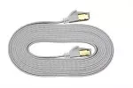 Patchkabel Cat. 6, flat, PiMF/STP, hvit, 3 m