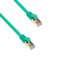 Câble patch Premium Cat.7, LSZH, 2x RJ45 mâles, cuivre, vert, 0,50m