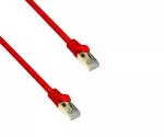 Premium Cat.7 patch cable, LSZH, 2x RJ45 plug, copper, red, 0.50m