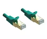 Kabel krosowy Premium Cat.7, LSZH, 2x wtyk RJ45, miedziany, zielony, 10,00 m