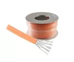 Cat.7 duplex installation cable, S/FTP, PiMF, 10GB, AWG 23, 1000 MHz, orange, LSZH, length 100m