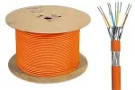 Cat.7 network installation cable, PiMF, 500m 100Ohm, 10GB, AWG 23, 1000 MHz, FRNC-B, orange