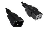 Power cable C19 to C20 LSZH, 1,5mm², 16A, black, length 1,80m