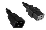 Power cable C19 to C20 LSZH, 1,5mm², 16A, black, length 1,80m
