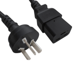 Síťový kabel Čína typ I (16A) na C19, 1,5 mm², homologace: CCC, černý, délka 1,80 m