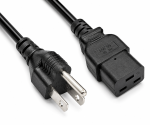 Kabel sieciowy Japan typ B do C19, 2mm², zatwierdzenia: JET/PSE, VCTF, czarny, długość 1,80m