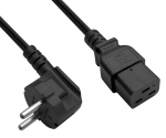 Power cable KS C 8305 to C19, 1.5mm², KC, 1.8m KS C 8305 (YP-22K) - C19, black
