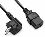 Power cable KS C 8305 to C19, 1.5mm², KC, 1.8m KS C 8305 (YP-22K) - C19, black