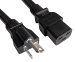 Netzkabel Amerika USA NEMA 6-20P auf C19, AWG 12, 20A, STOW, Zulassungen: UL/CSA, schwarz, Länge 1,80m