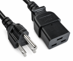 Cavo di rete America USA NEMA 5-15P, tipo B a C19, AWG16, SJT, approvazioni: UL/CSA, nero, lunghezza 1,80 m