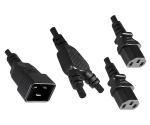 Cavo a Y per elettrodomestici 2x C13 a C20, 1,5mm², prolunga, VDE, nero, lunghezza 2,00m