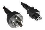 Netzkabel Argentinien Typ I auf C5, 0,75mm², Zulassung: UL de ARG, schwarz, Länge 1,80m
