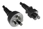 Power cable Australia type I to C5, 0.75mm², SAA, black, length 1.80m