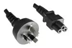 Cable de alimentación Australia tipo I a C5, 0,75 mm², SAA, negro, longitud 1,80 m