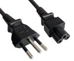 Napájecí kabel Brazílie typ N na C5, 0,75 mm², INMETRO, černý, délka 1,80 m