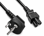 Cablu de rețea Danemarca tip K 90° la C5, 0,75mm², omologări: VDE/DEMKO, negru, lungime 1,80m