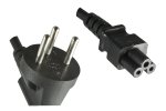 Mains cable Israel type H to C5, 0.75mm², approval: SII, black, length 1.80m