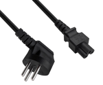 Netzkabel Israel Typ H auf C5, 0,75mm², Zulassung: SII, schwarz, Länge 1,80m