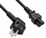 Mains cable Israel type H to C5, 0.75mm², approval: SII, black, length 1.80m